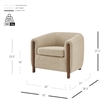 New Pacific Direct Ruth Fabric Accent Arm Chair in Barley Beige