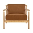 NPD Furniture Arnold PU Accent Arm Chair in Casa Caramel