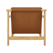 NPD Furniture Arnold PU Accent Arm Chair in Casa Caramel
