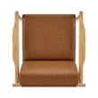 NPD Furniture Arnold PU Accent Arm Chair in Casa Caramel