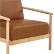 NPD Furniture Arnold PU Accent Arm Chair in Casa Caramel