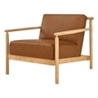 NPD Furniture Arnold PU Accent Arm Chair in Casa Caramel