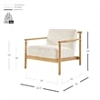 NPD Furniture Arnold Fabric Accent Arm Chair in Concord Cream