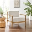 NPD Furniture Arnold Fabric Accent Arm Chair in Concord Cream