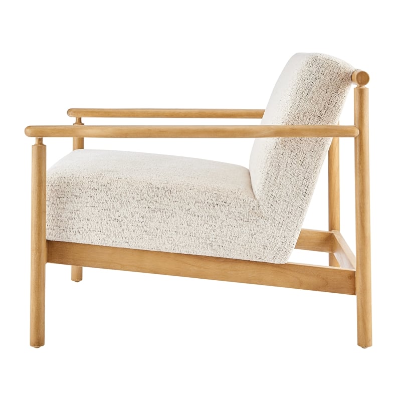 NPD Furniture Arnold Fabric Accent Arm Chair in Concord Cream