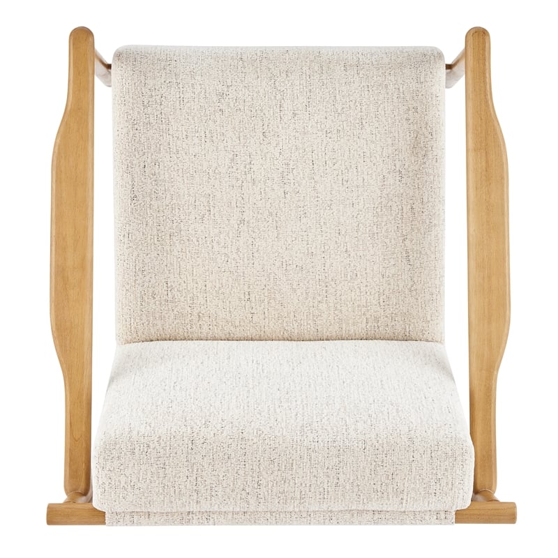NPD Furniture Arnold Fabric Accent Arm Chair in Concord Cream