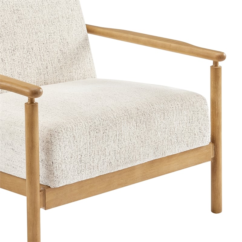 NPD Furniture Arnold Fabric Accent Arm Chair in Concord Cream
