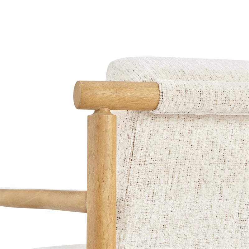 NPD Furniture Arnold Fabric Accent Arm Chair in Concord Cream