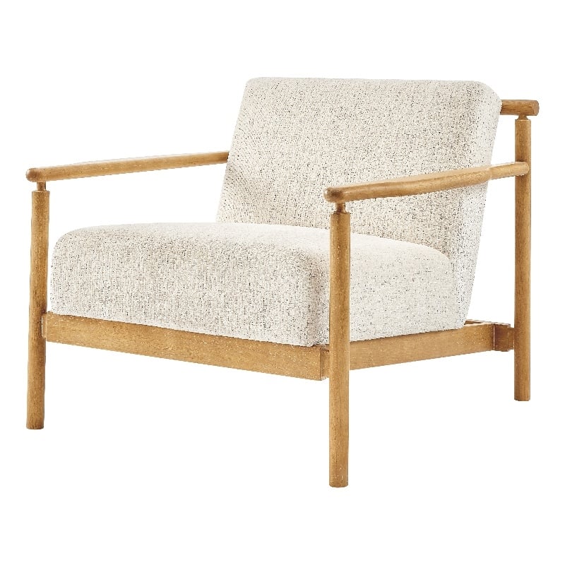 NPD Furniture Arnold Fabric Accent Arm Chair in Concord Cream