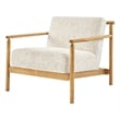 NPD Furniture Arnold Fabric Accent Arm Chair in Concord Cream