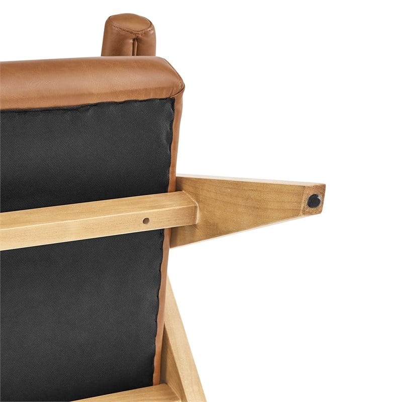 New Pacific Direct Nixon PU Accent Arm Chair in Borneo Chocolate