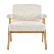 NPD Furniture Nixon Fabric Accent Arm Chair in Concord Cream