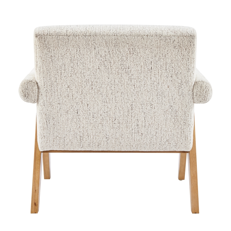 NPD Furniture Nixon Fabric Accent Arm Chair in Concord Cream