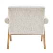 NPD Furniture Nixon Fabric Accent Arm Chair in Concord Cream