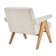 NPD Furniture Nixon Fabric Accent Arm Chair in Concord Cream