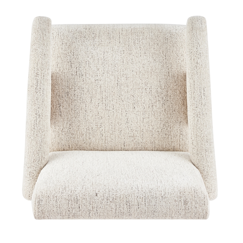 NPD Furniture Nixon Fabric Accent Arm Chair in Concord Cream