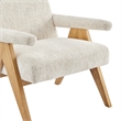 NPD Furniture Nixon Fabric Accent Arm Chair in Concord Cream