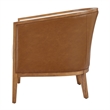 NPD Furniture Tillman PU/Fabric Accent Arm Chair in Casa Caramel/Shortbread