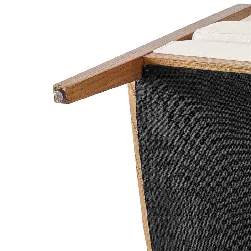 New Pacific Direct Tillman PU/Fabric Accent Arm Chair in Casa Caramel/Shortbread