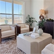 NPD Furniture Tillman PU/Fabric Accent Arm Chair in Casa Caramel/Shortbread