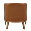 NPD Furniture Tillman PU/Fabric Accent Arm Chair in Casa Caramel/Shortbread