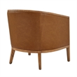 NPD Furniture Tillman PU/Fabric Accent Arm Chair in Casa Caramel/Shortbread