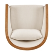 NPD Furniture Tillman PU/Fabric Accent Arm Chair in Casa Caramel/Shortbread