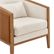 NPD Furniture Tillman PU/Fabric Accent Arm Chair in Casa Caramel/Shortbread