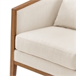 NPD Furniture Tillman PU/Fabric Accent Arm Chair in Casa Caramel/Shortbread