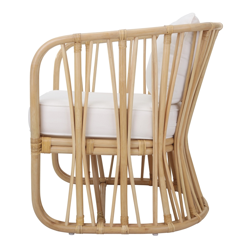 NPD Furniture Shanaya Rattan Accent Arm Chair in Natural