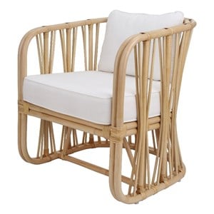New Pacific Direct Shanaya Rattan Accent Arm Chair in Natural