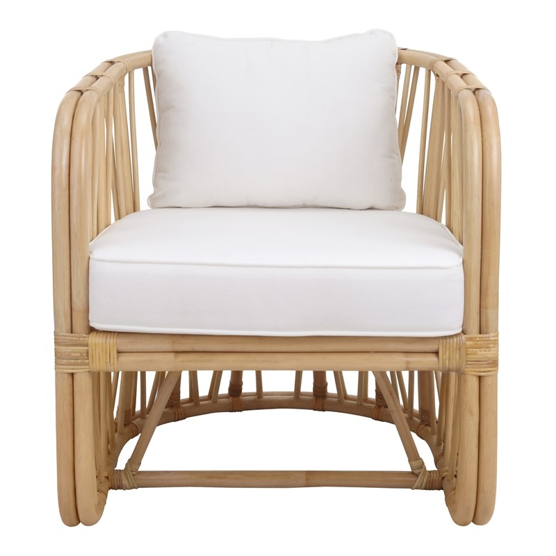 New Pacific Direct Shanaya Rattan Accent Arm Chair in Natural