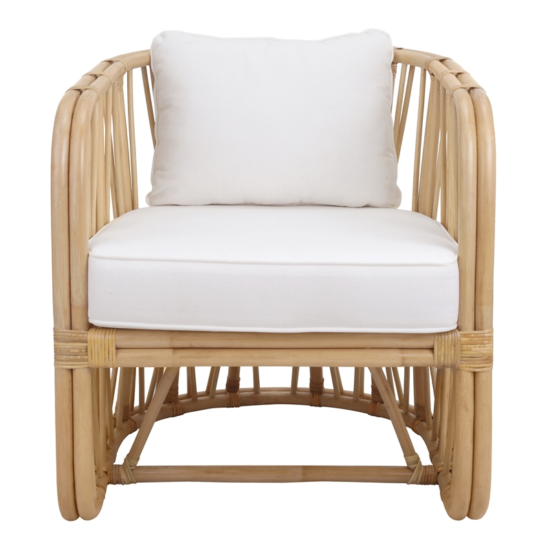 NPD Furniture Shanaya Rattan Accent Arm Chair in Natural
