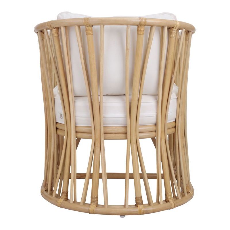 NPD Furniture Shanaya Rattan Accent Arm Chair in Natural
