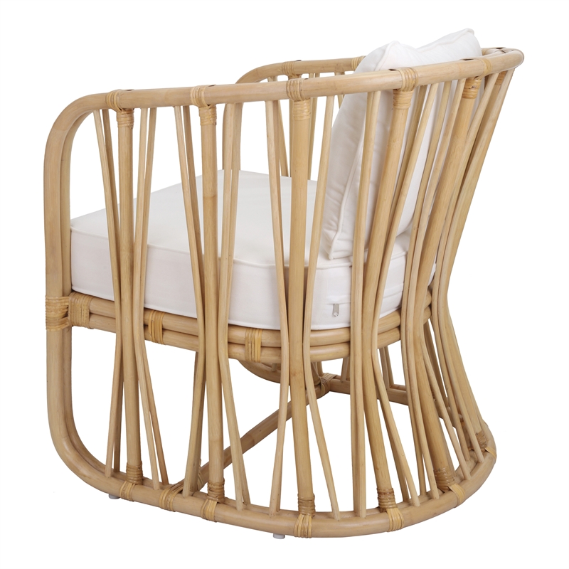 NPD Furniture Shanaya Rattan Accent Arm Chair in Natural