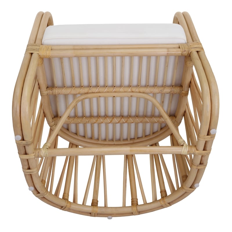 NPD Furniture Shanaya Rattan Accent Arm Chair in Natural