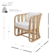 NPD Furniture Shanaya Rattan Accent Arm Chair in Natural