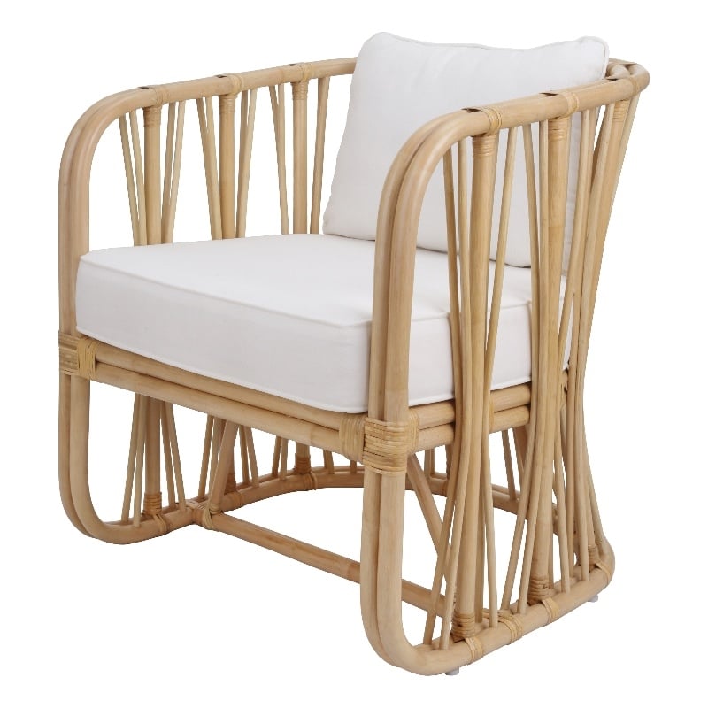 NPD Furniture Shanaya Rattan Accent Arm Chair in Natural