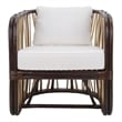 NPD Furniture Shanaya Rattan Accent Arm Chair in Paloma Brown