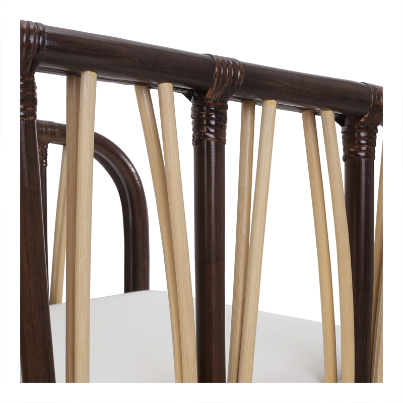 New Pacific Direct Shanaya Rattan Accent Arm Chair in Paloma Brown