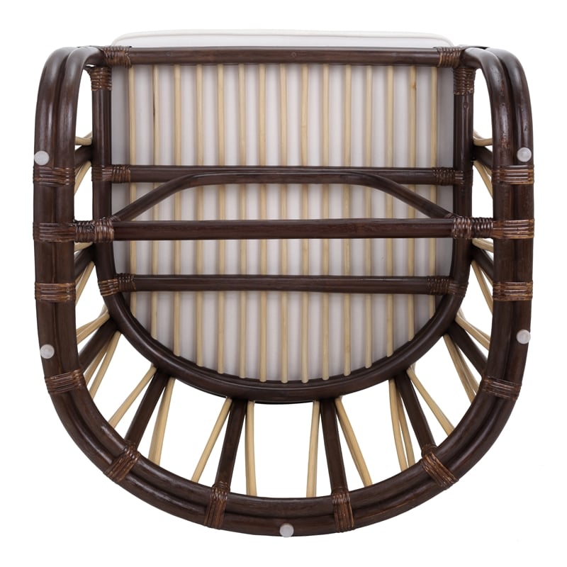 New Pacific Direct Shanaya Rattan Accent Arm Chair in Paloma Brown