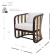 NPD Furniture Shanaya Rattan Accent Arm Chair in Paloma Brown