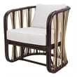 NPD Furniture Shanaya Rattan Accent Arm Chair in Paloma Brown