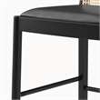 NPD Furniture Donna Faux Leather Rattan Counter Stool in Black (Set of 2)