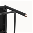 NPD Furniture Donna Faux Leather Rattan Counter Stool in Black (Set of 2)