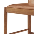 NPD Furniture Donna Faux Leather Rattan Counter Stool in Brown (Set of 2)
