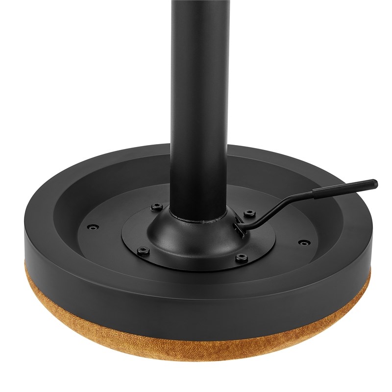 New Pacific Direct Juno Velvet Gaslift Swivel Bar Stool in Amber (Set of 2)