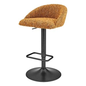 New Pacific Direct Jorrell Fabric Gaslift Swivel Bar Stool in Yellow (Set of 2)