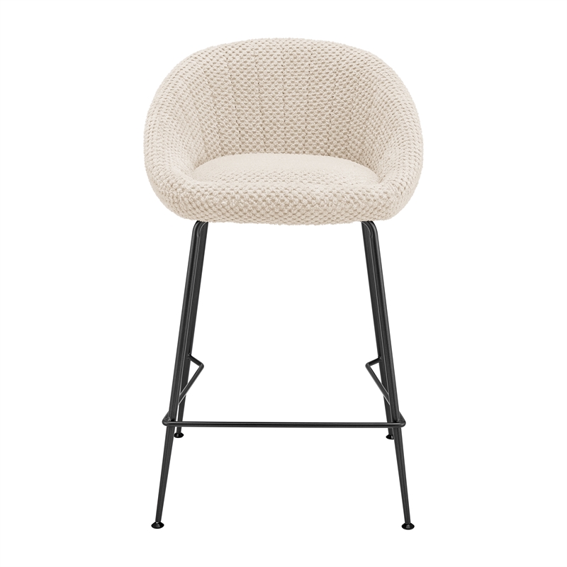 New Pacific Direct Watson Fabric Counter Stool in Georgia Cream (Set of 2)