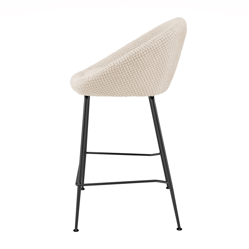 New Pacific Direct Watson Fabric Counter Stool in Georgia Cream (Set of 2)